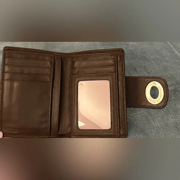 Coach Signature Front Clasp Bi-Fold Wallet - Women | Color: Brown - Picture 3 of 4